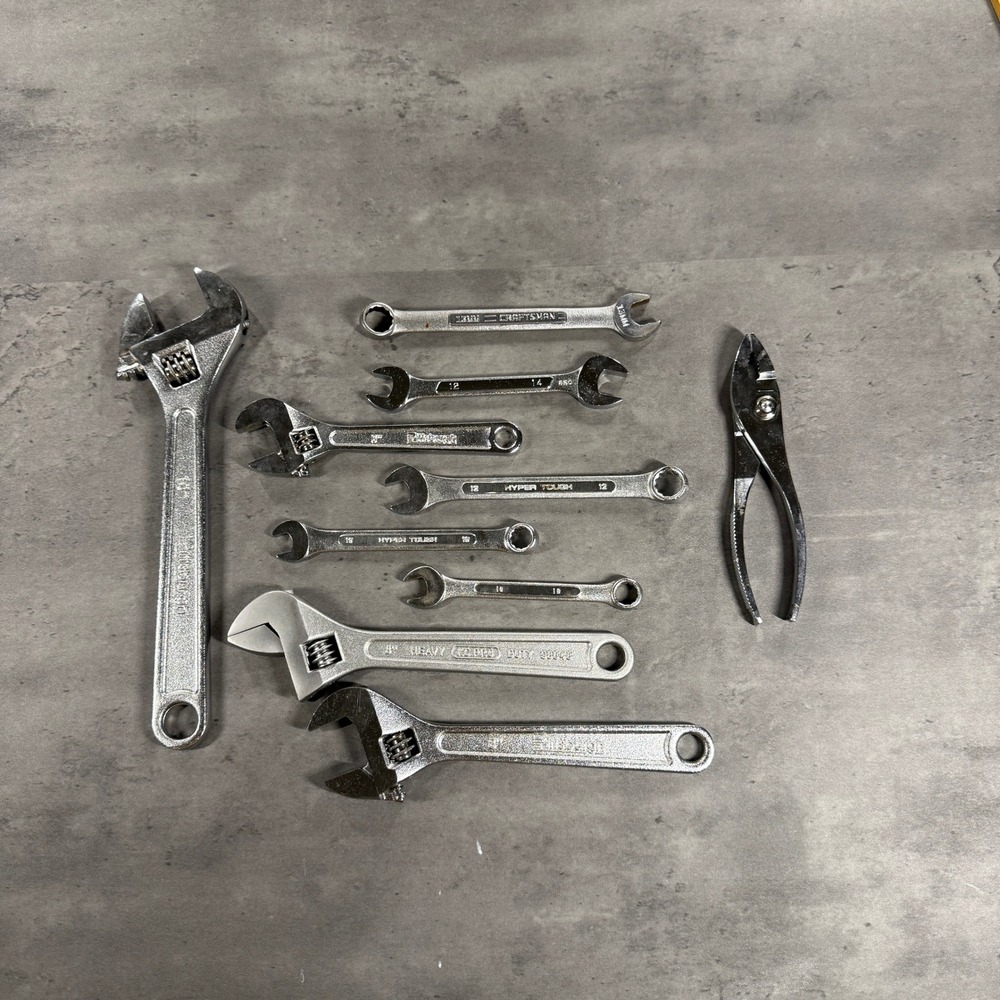 Craftsman Pittsburgh Hyper Tough Mixed Wrench and Pliers Hand Tool Lot 10pc